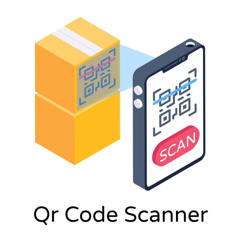 scanner de code qr vecteur