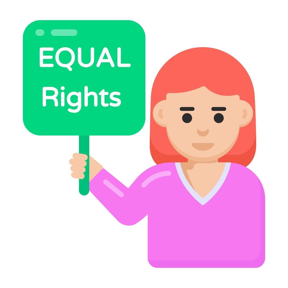 égalité des droits des femmes protester vecteur
