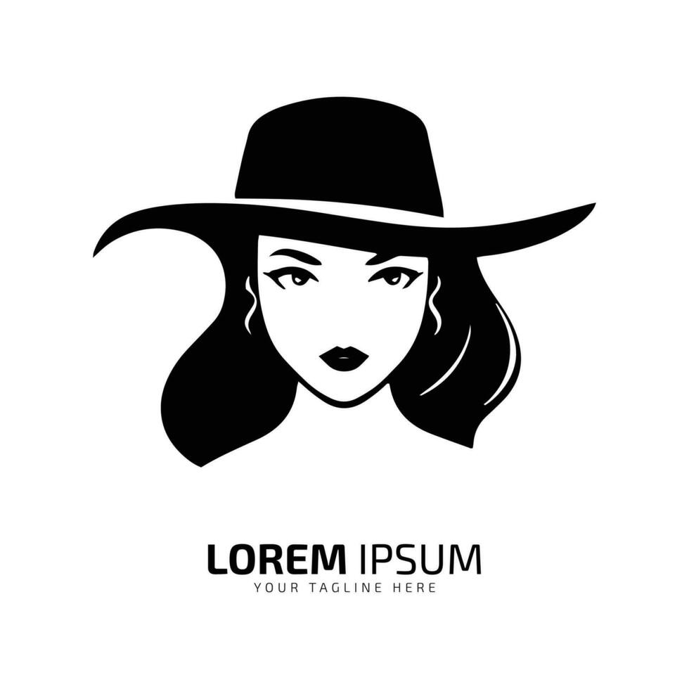 minimal et abstrait logo de Dame vecteur fille icône femme silhouette femelle isolé conception