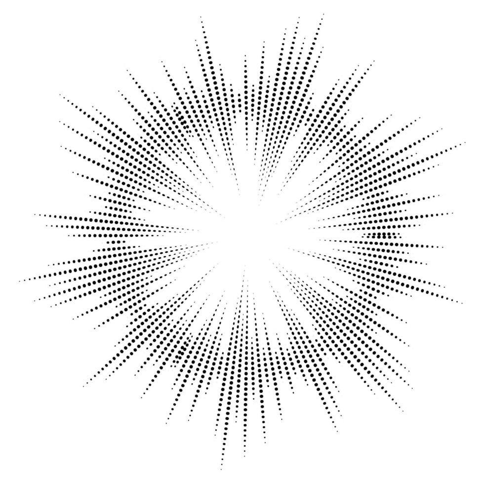 rayons éclatants. cadre sunburst. élément d'égaliseur abstrait avec pointillé vecteur