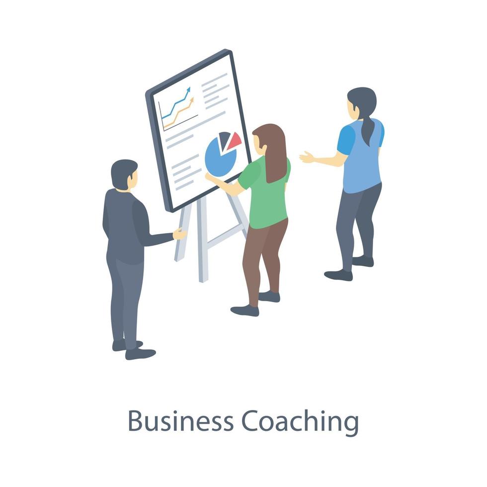 concepts de coaching d'affaires vecteur