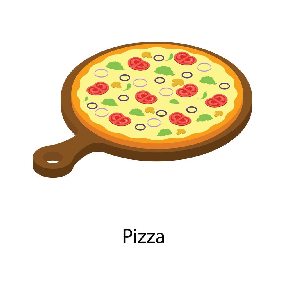pizza à la saucisse italienne vecteur