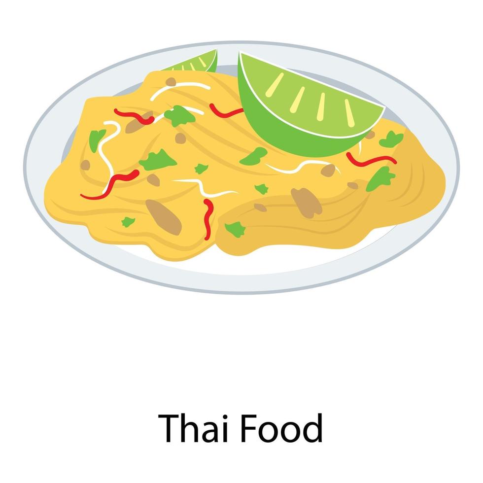 concepts de cuisine thaïlandaise vecteur