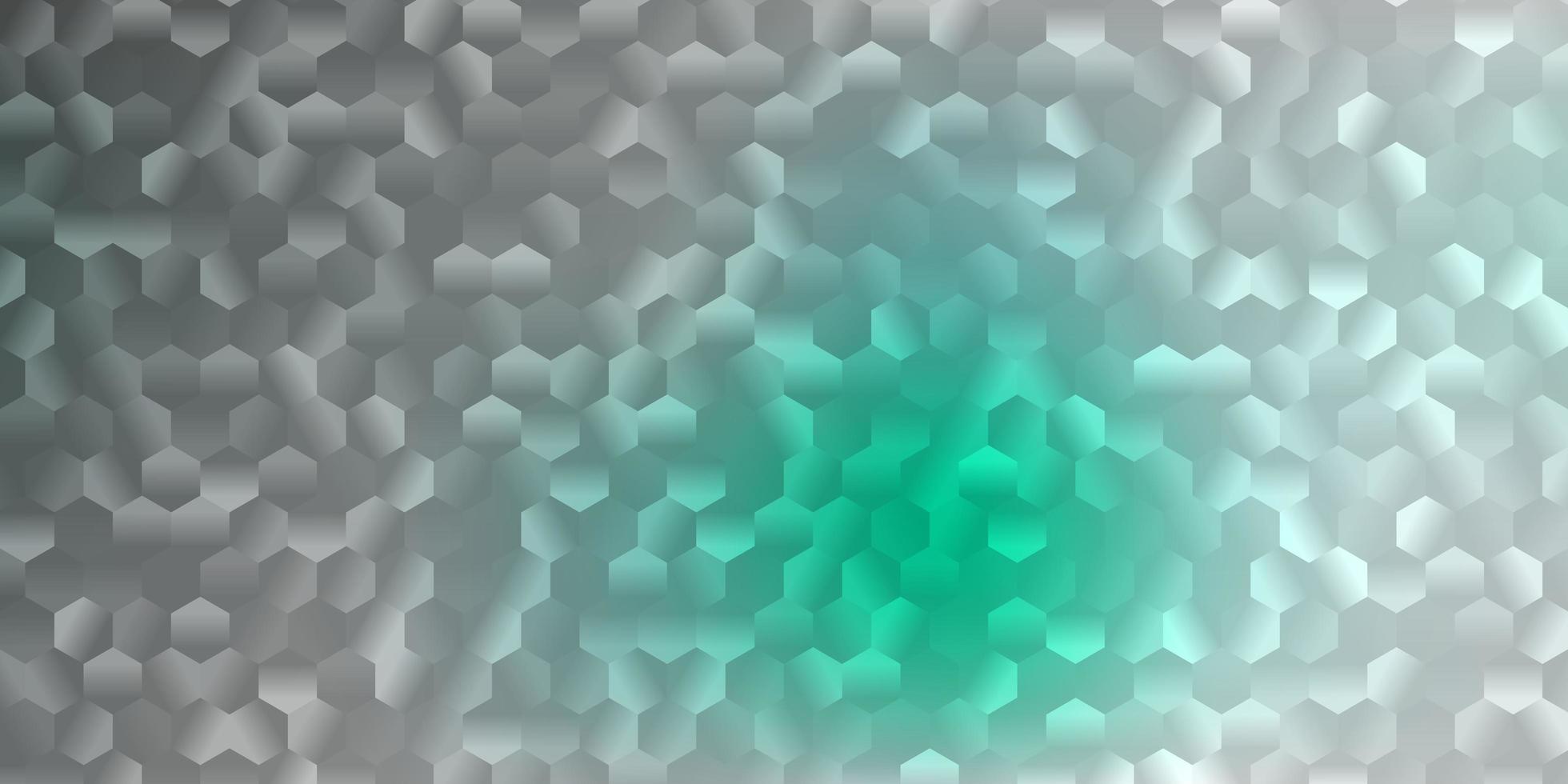 toile de fond de vecteur vert clair avec un lot d'hexagones.
