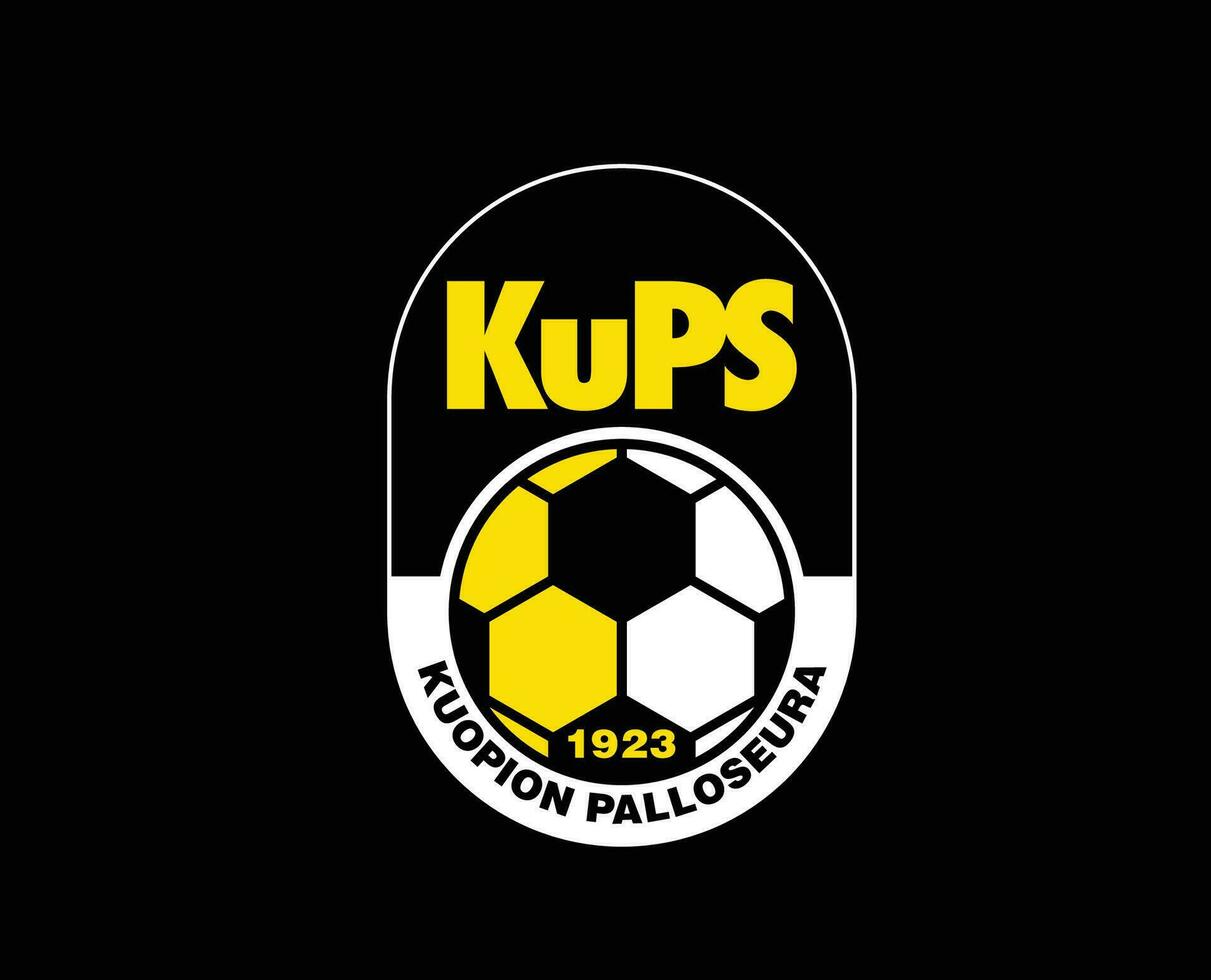 kuopion palloseura club logo symbole Finlande ligue Football abstrait conception vecteur illustration avec noir Contexte