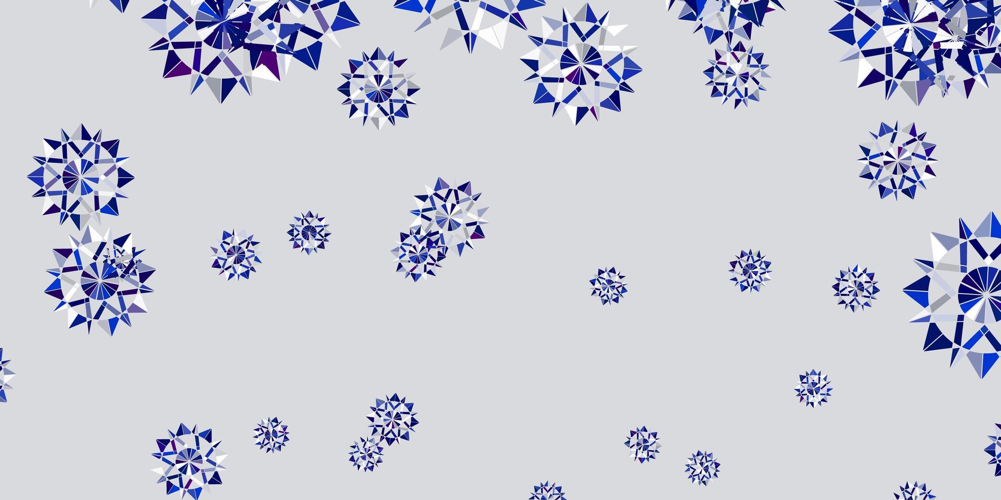 modèle vectoriel bleu clair avec des flocons de neige de glace.