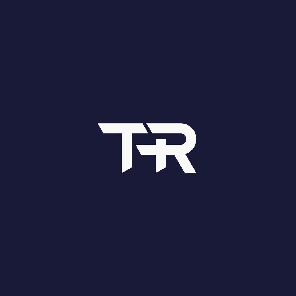 logo de lettre tr, conception de monogramme vecteur