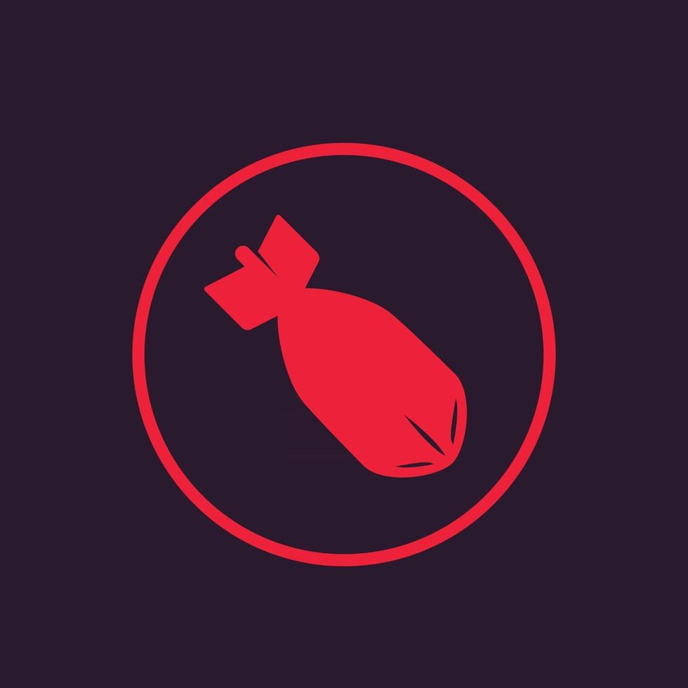 icône de vecteur de bombe en cercle
