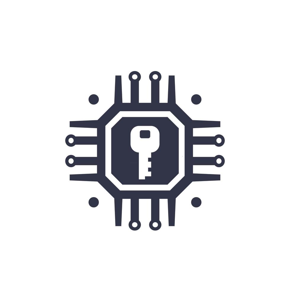 cryptage, cryptographie, icône de vecteur de protection des données