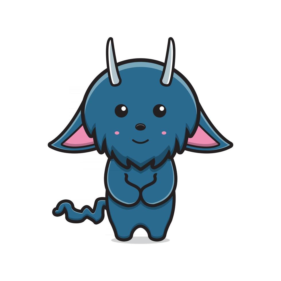 monstre mignon mascotte personnage dessin animé icône illustration vectorielle vecteur