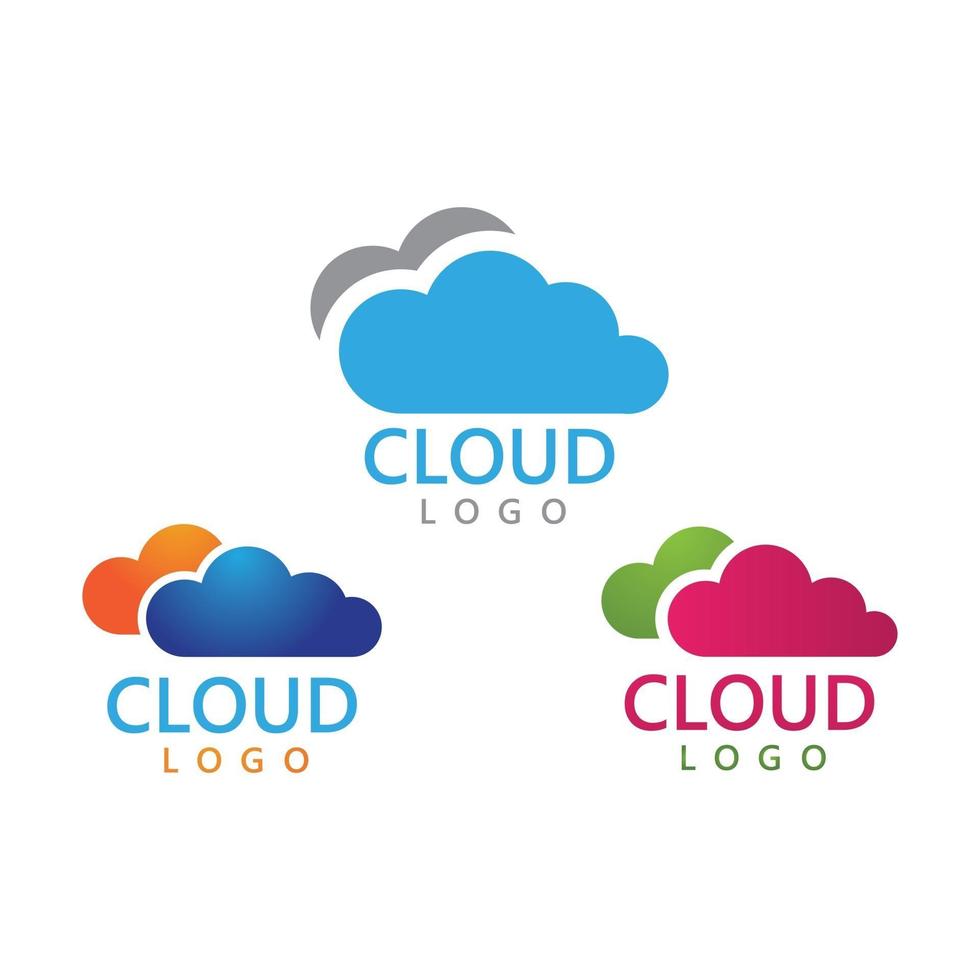 conception de logo de données de serveur de téléchargement de fichier sécurisé de fichier cloud vecteur