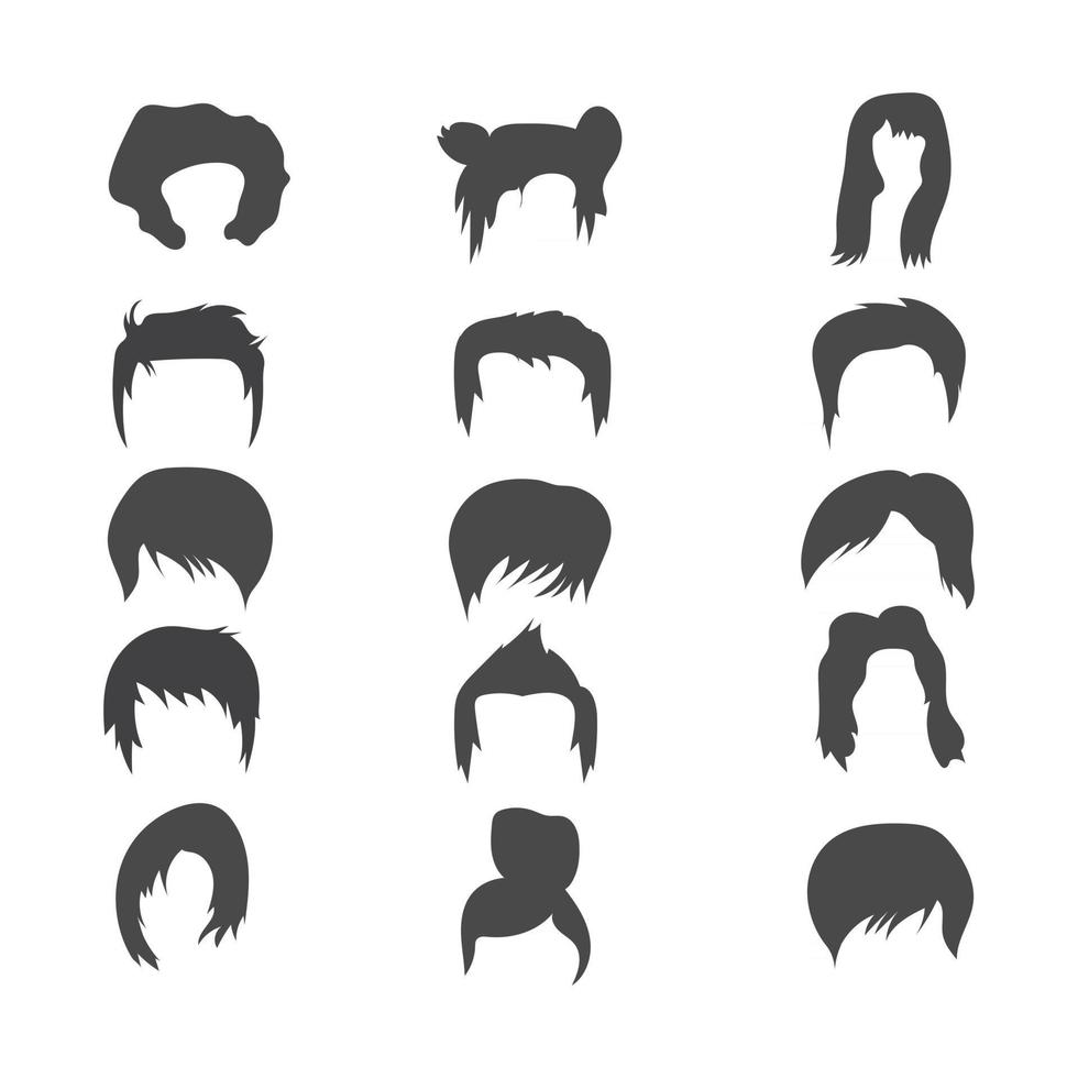 homme et femme coiffure élément icône vector illustration