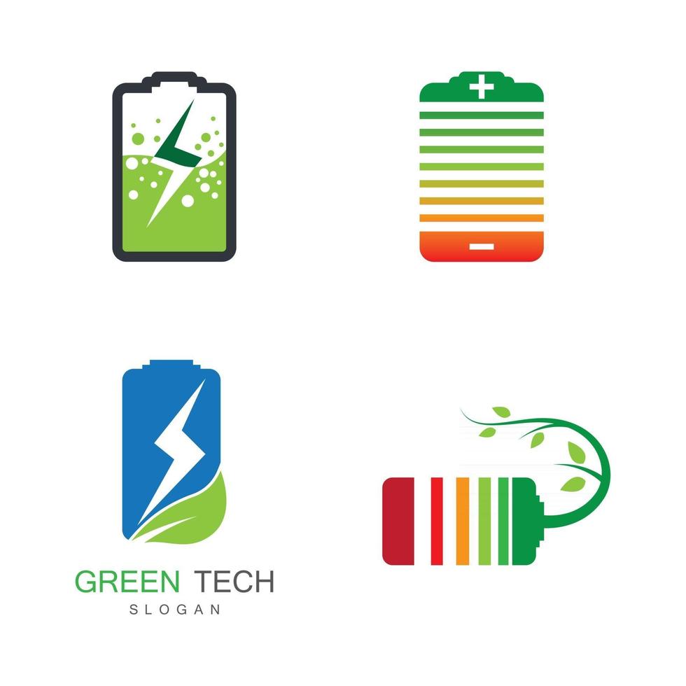 illustration des images du logo de la batterie vecteur