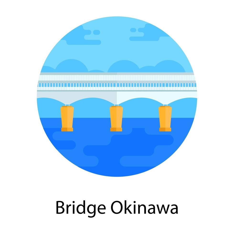 pont viaduc d'okinawa vecteur