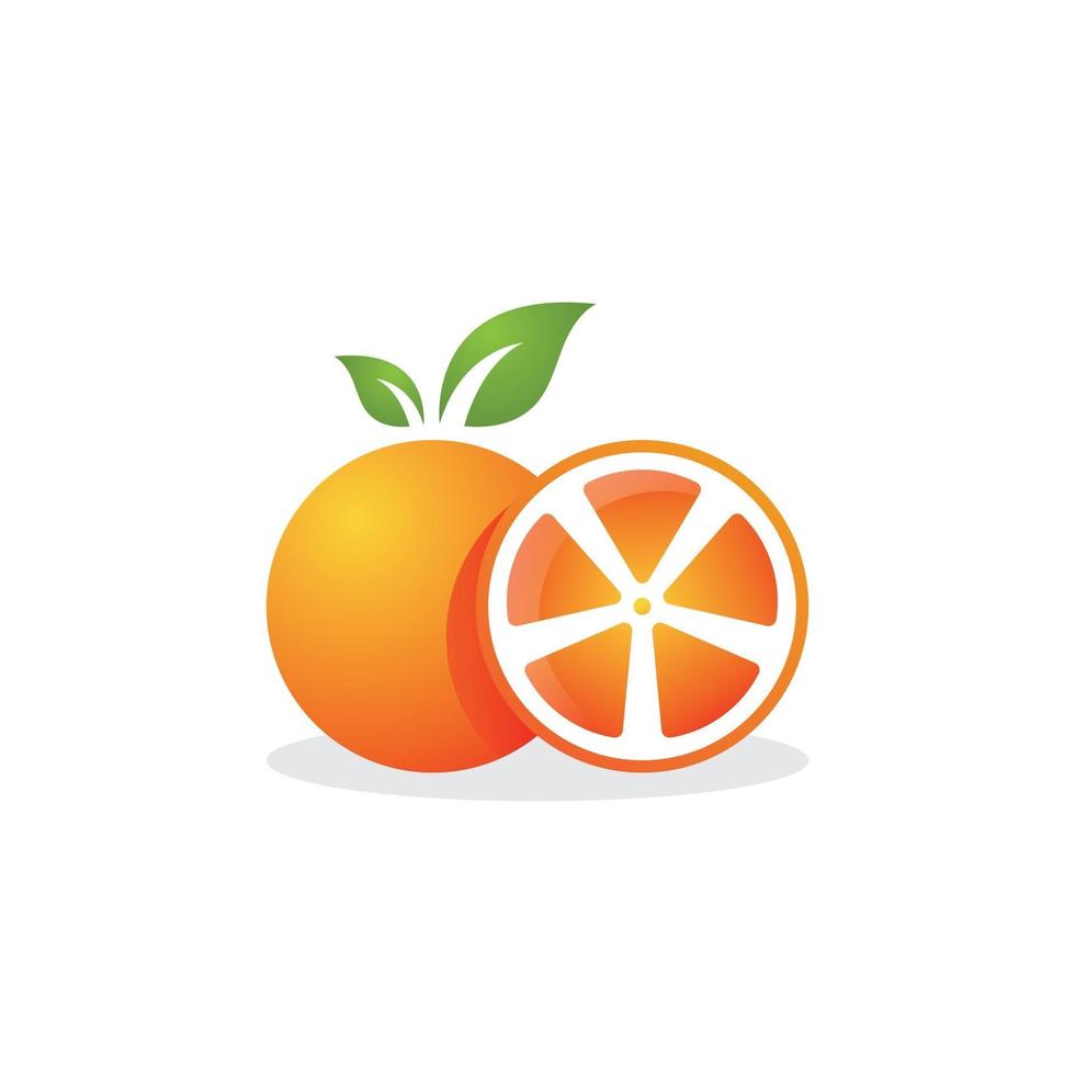 illustration d'icône de vecteur de conception de logo orange