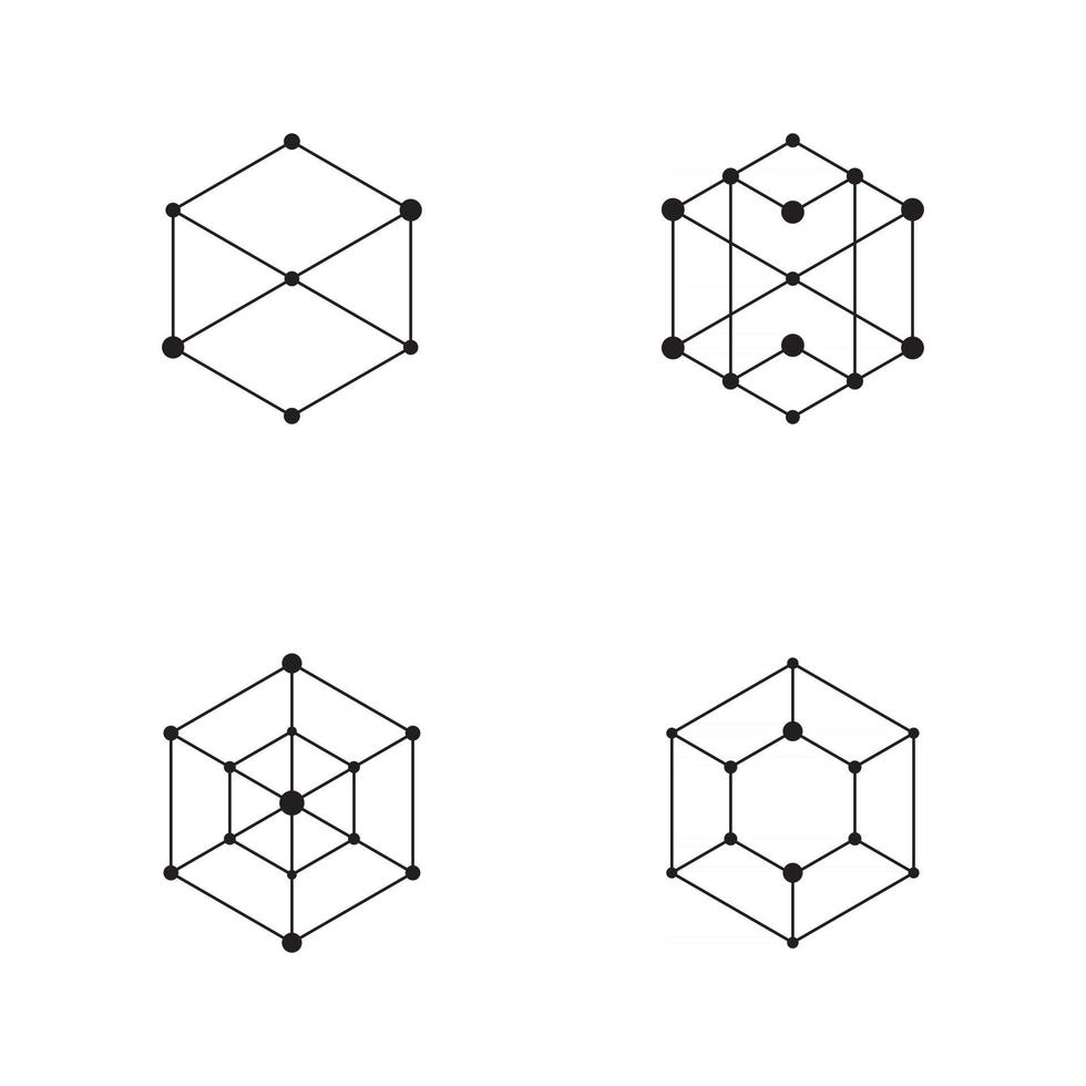 icône de ligne polygonale modèle vectoriel de conception polygonale abstraite