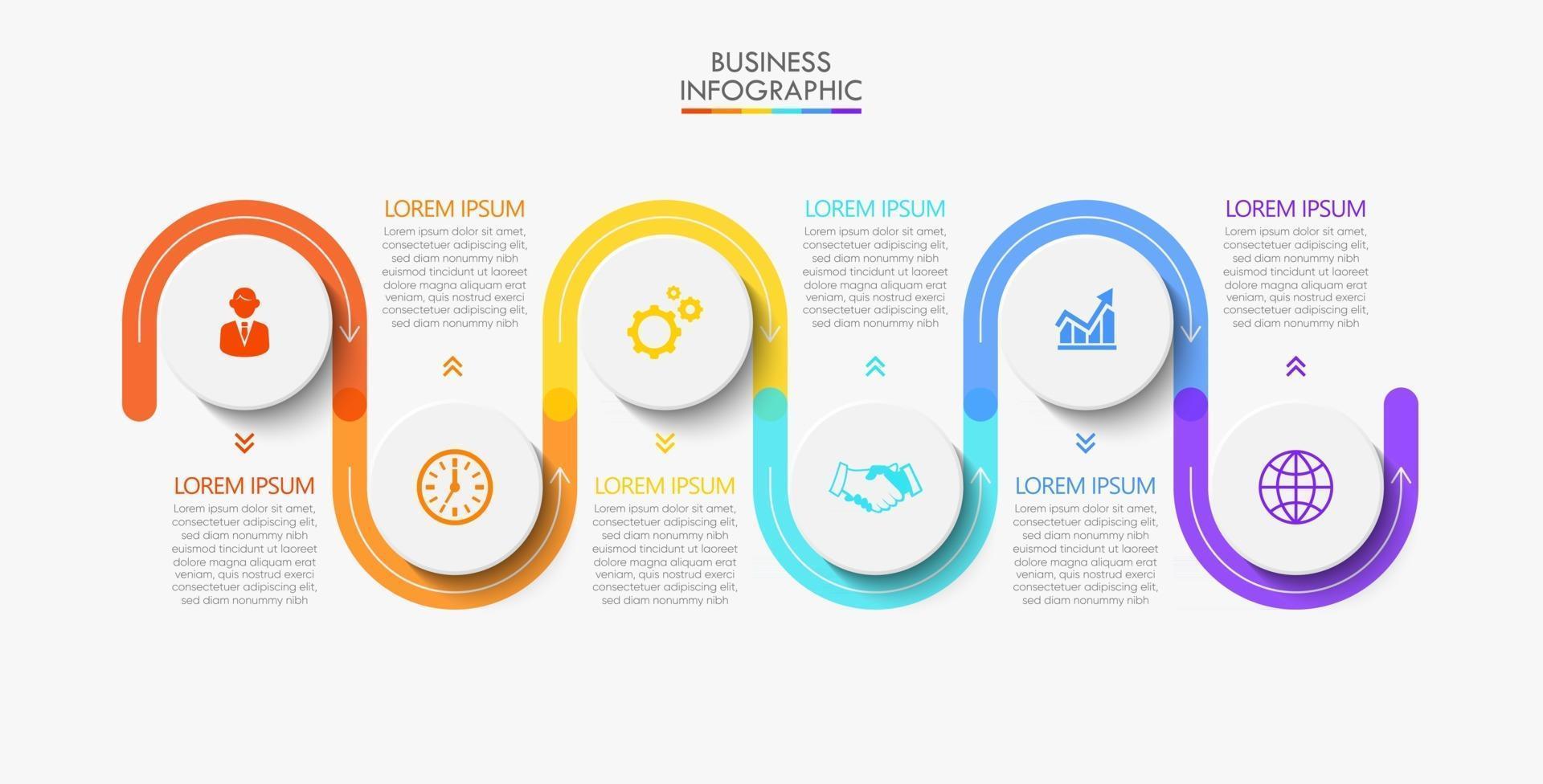 modèle d'arrière-plan infographique de visualisation de données d'entreprise vecteur