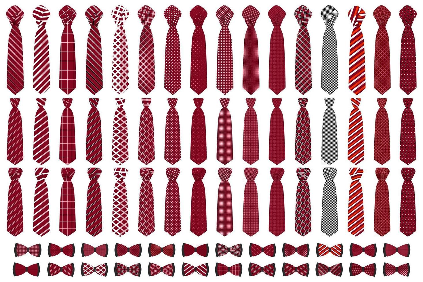 illustration sur le thème grand ensemble de cravates colorées différents types vecteur