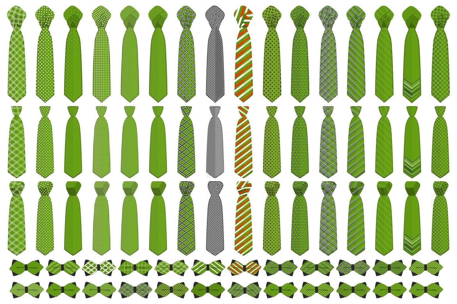 illustration sur le thème grand ensemble de cravates colorées différents types vecteur