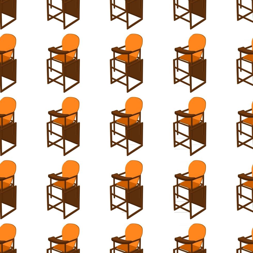 illustration sur le thème chaise haute enfant moderne coloré vecteur