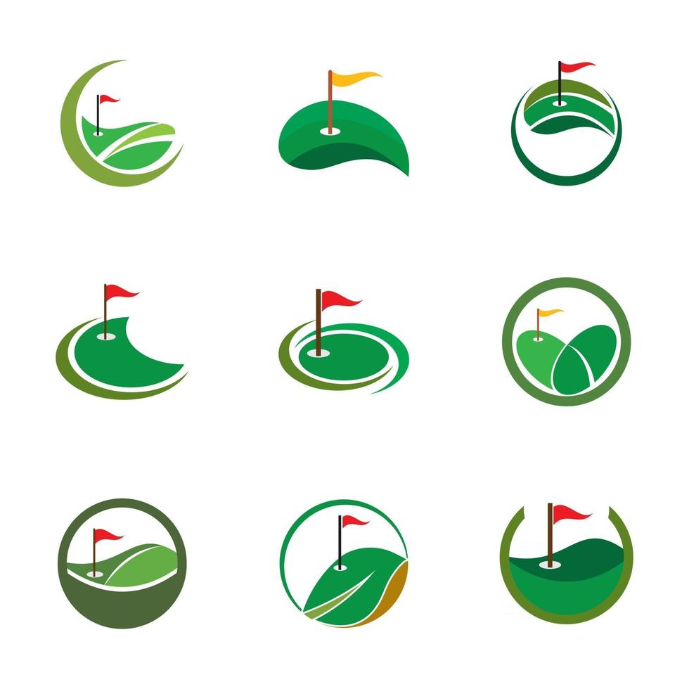 modèle de logo de golf vecteur