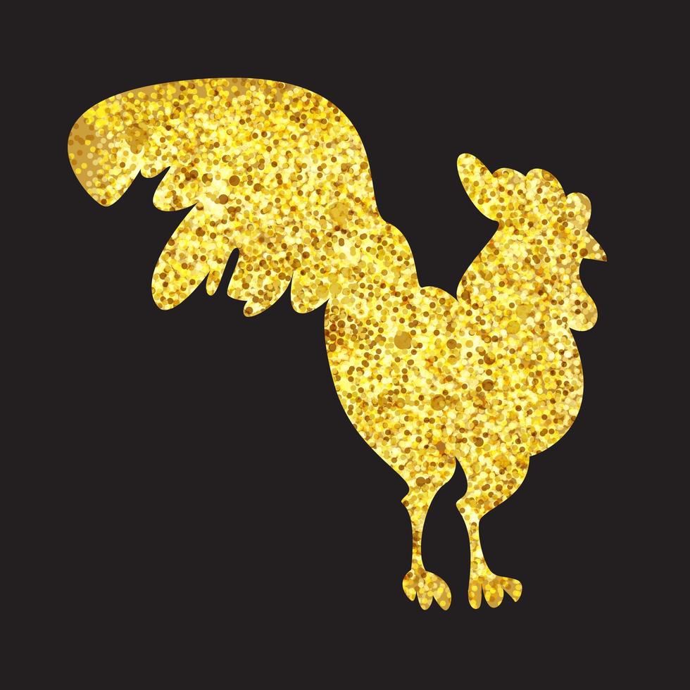 bannière de coq d'or vecteur