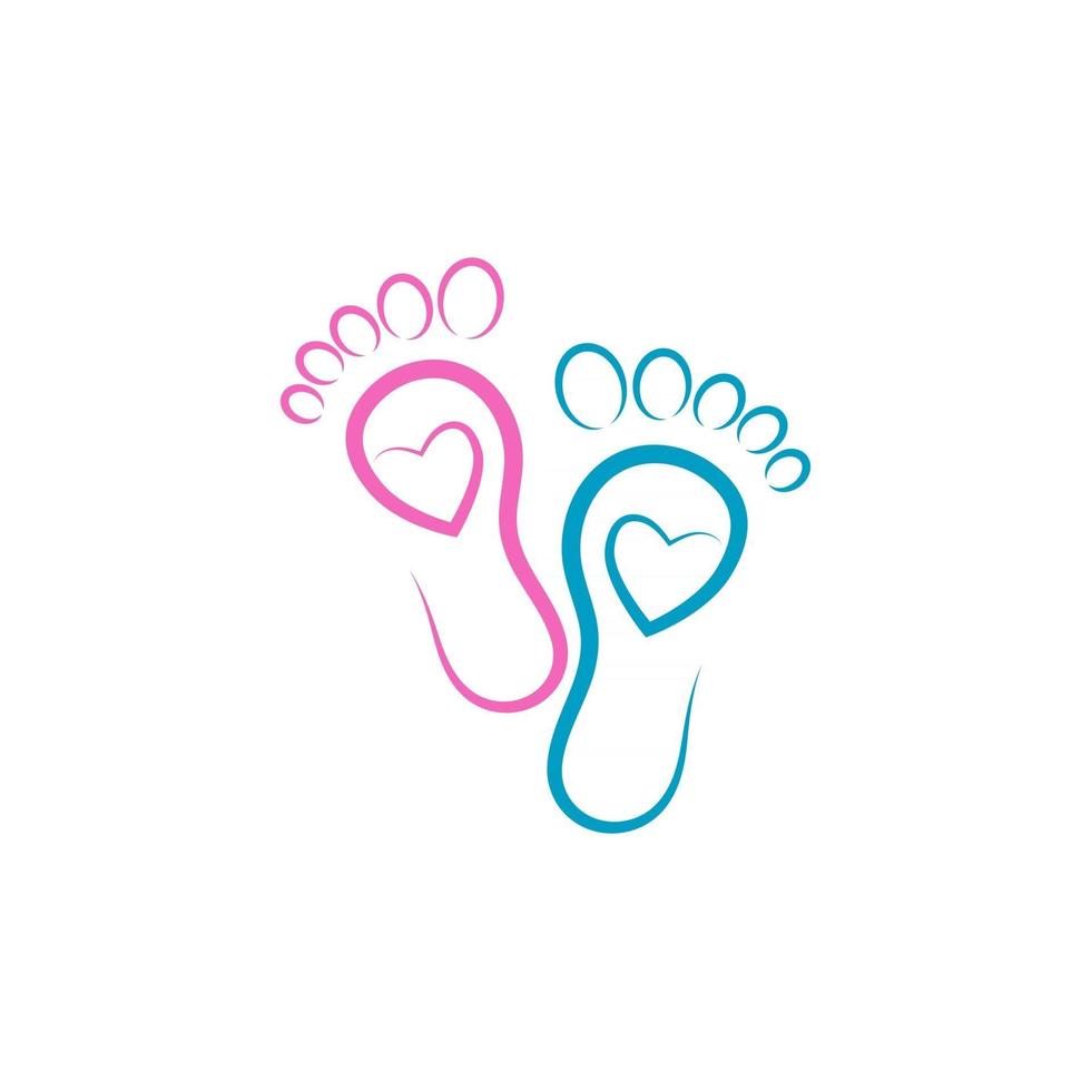 soins des pieds logo modèle vecteur icône illustration