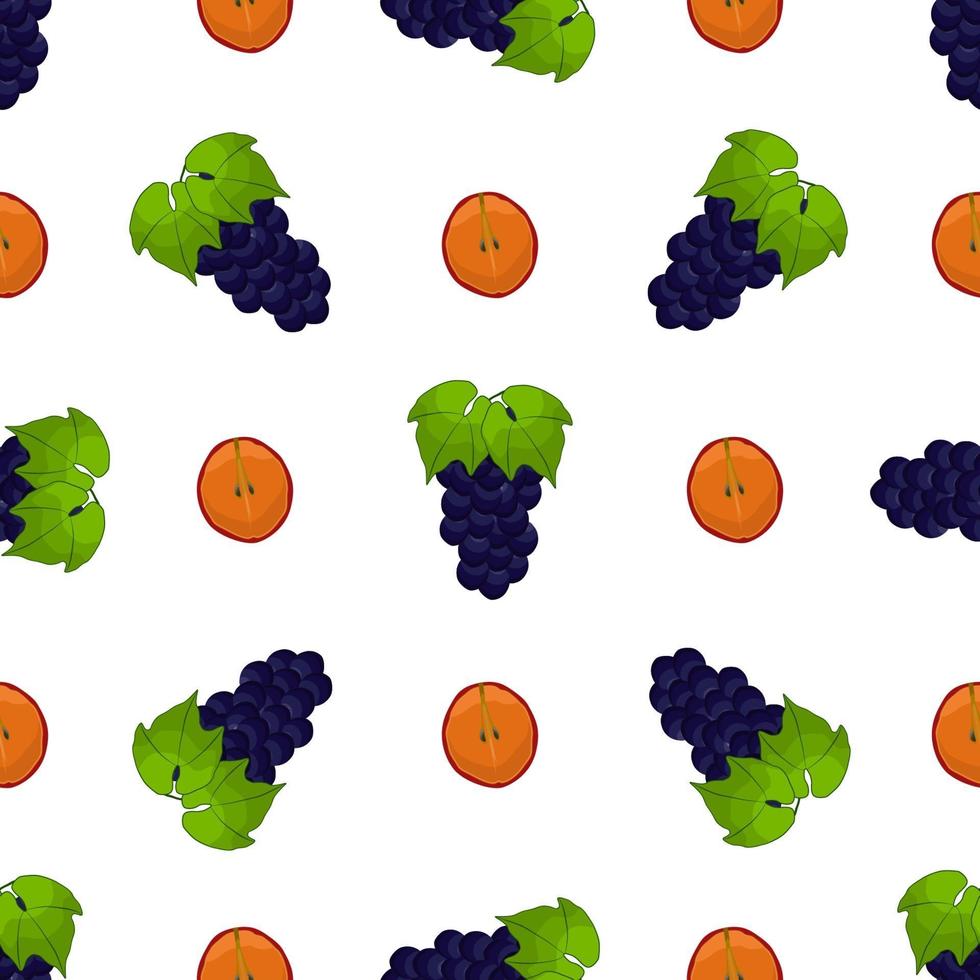 illustration sur le thème gros raisin sans soudure de couleur vecteur