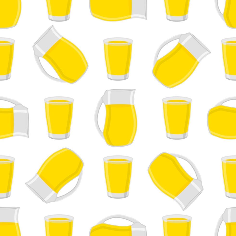 illustration sur le thème de la limonade colorée dans un pichet en verre vecteur