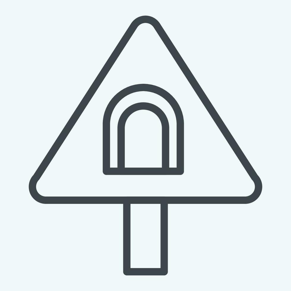 icône tunnel route. en relation à route signe symbole. ligne style. Facile conception modifiable. Facile illustration vecteur