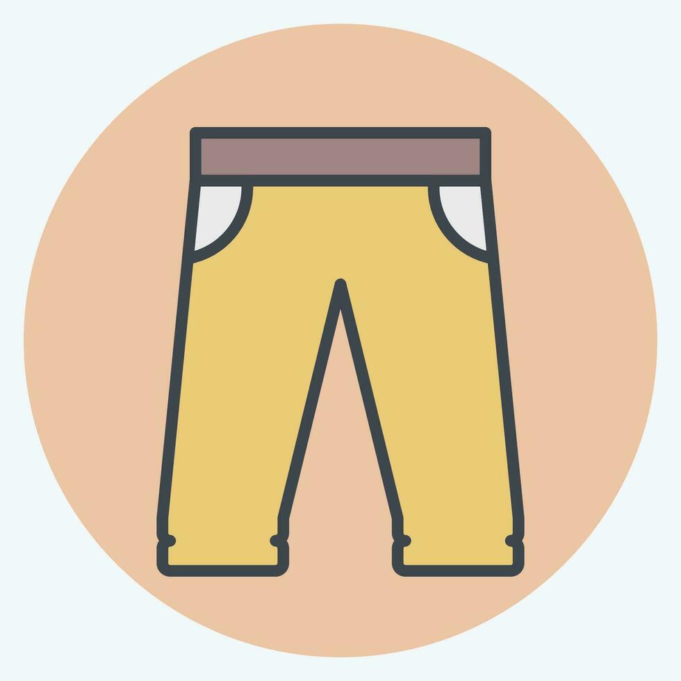 icône base-ball pantalon. en relation à base-ball symbole. Couleur camarade style. Facile conception modifiable. Facile illustration vecteur