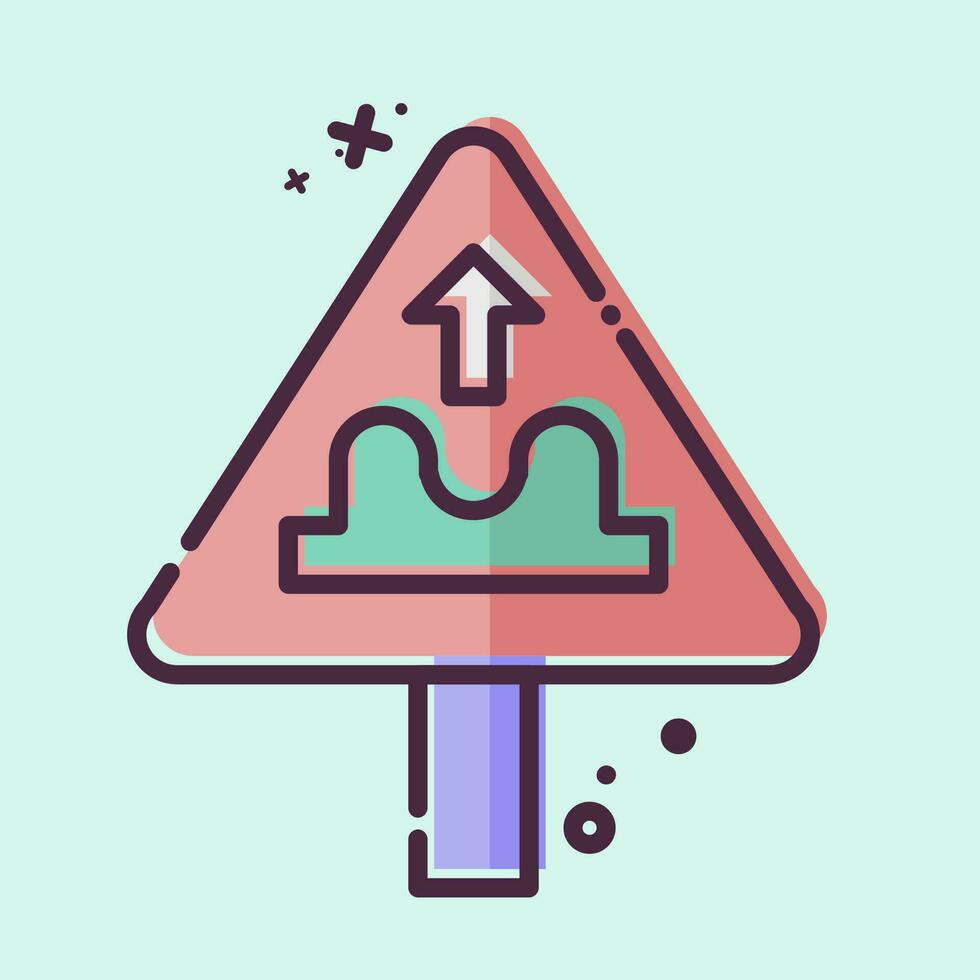 icône inégal route. en relation à route signe symbole. mbe style. Facile conception modifiable. Facile illustration vecteur