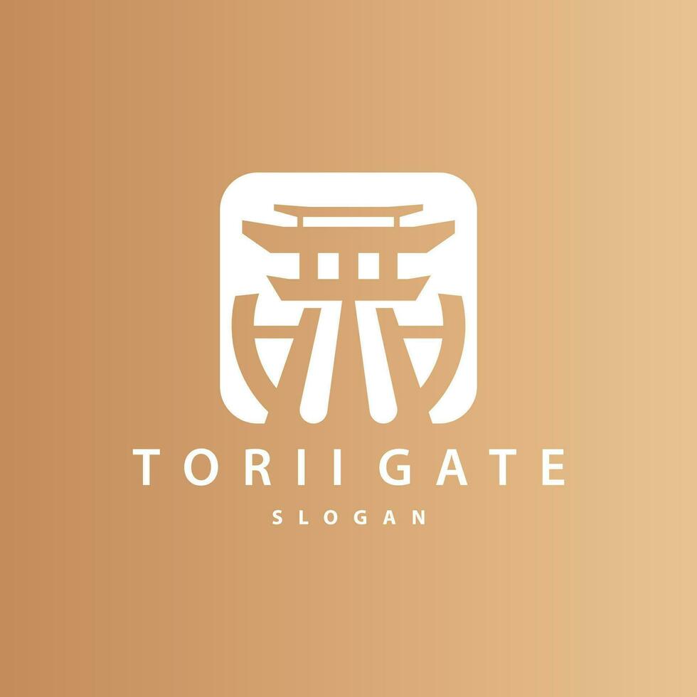 torii porte logo conception vecteur minimaliste illustration modèle