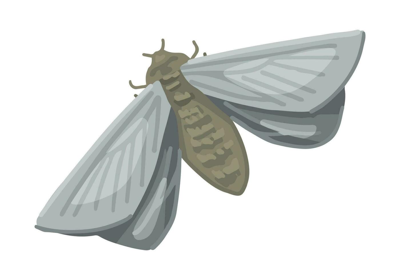 en volant papillon, insecte animal griffonnage. vecteur illustration dans dessin animé style. moderne clipart isolé sur blanche.