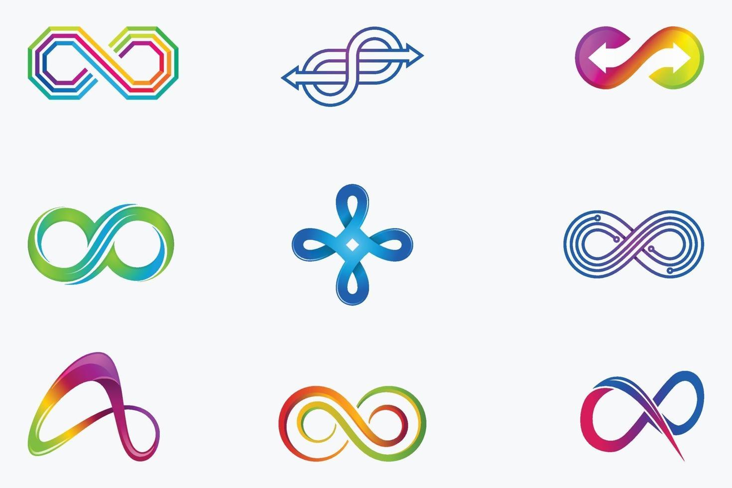 modèles de conception de vecteur de logos infini