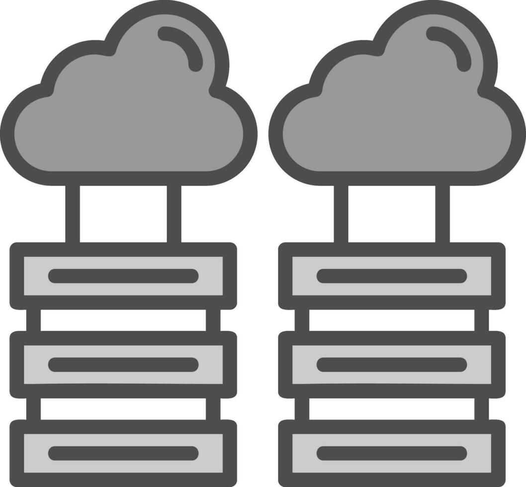 conception d'icône vectorielle de stockage en nuage vecteur