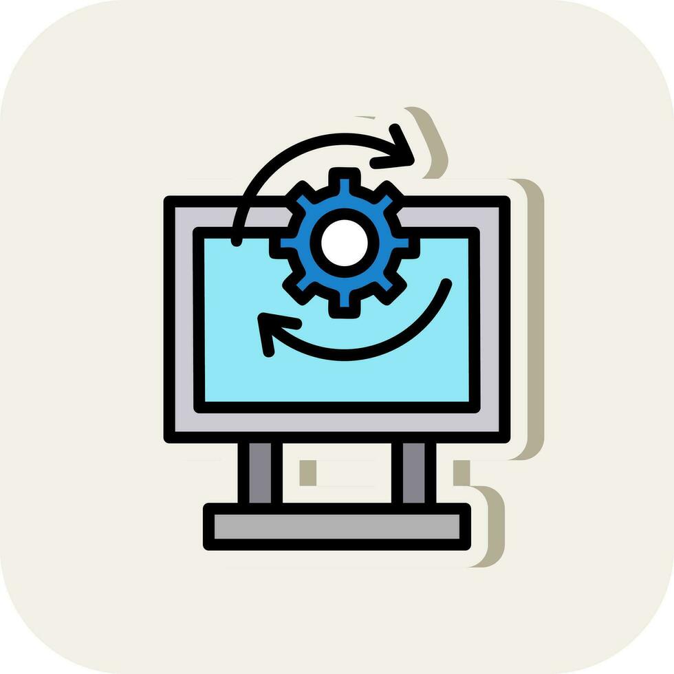 Logiciel mise à jour vecteur icône conception