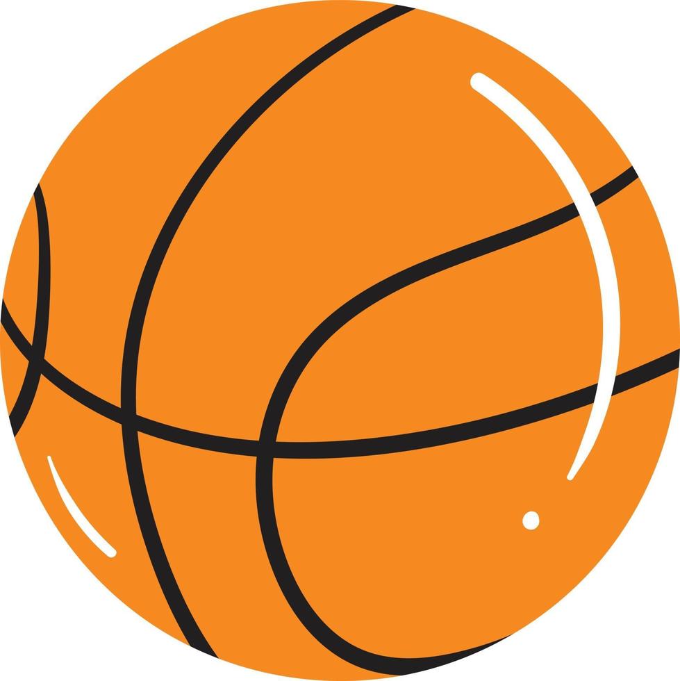 vecteur de basket-ball isolé sur fond blanc. graphiques vectoriels sportifs