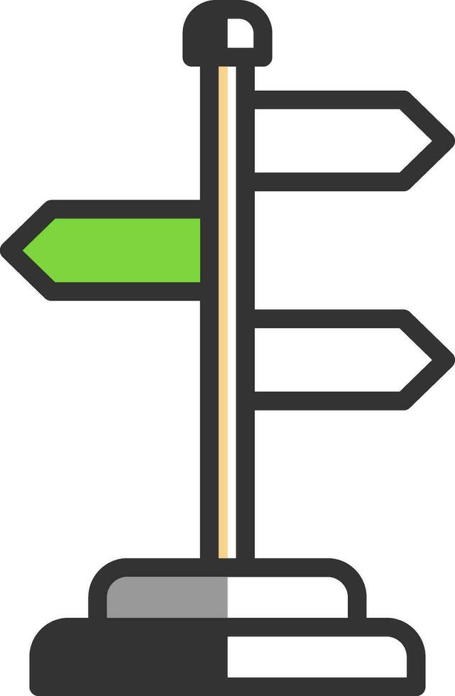 poteau indicateur vecteur icône conception