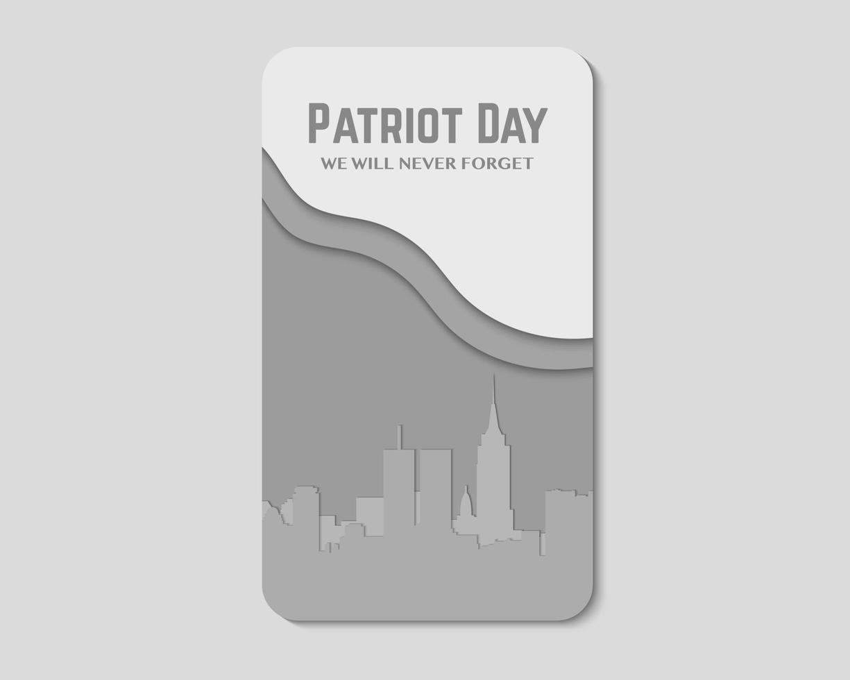 amérique patriot day new york paysage téléphone papier vecteur