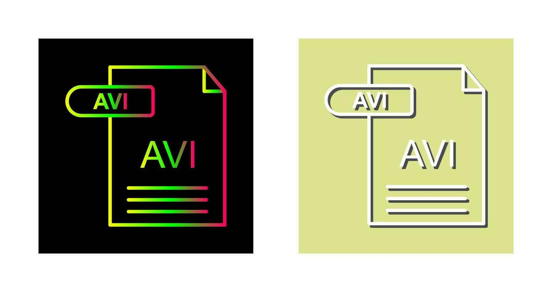 icône de vecteur avi