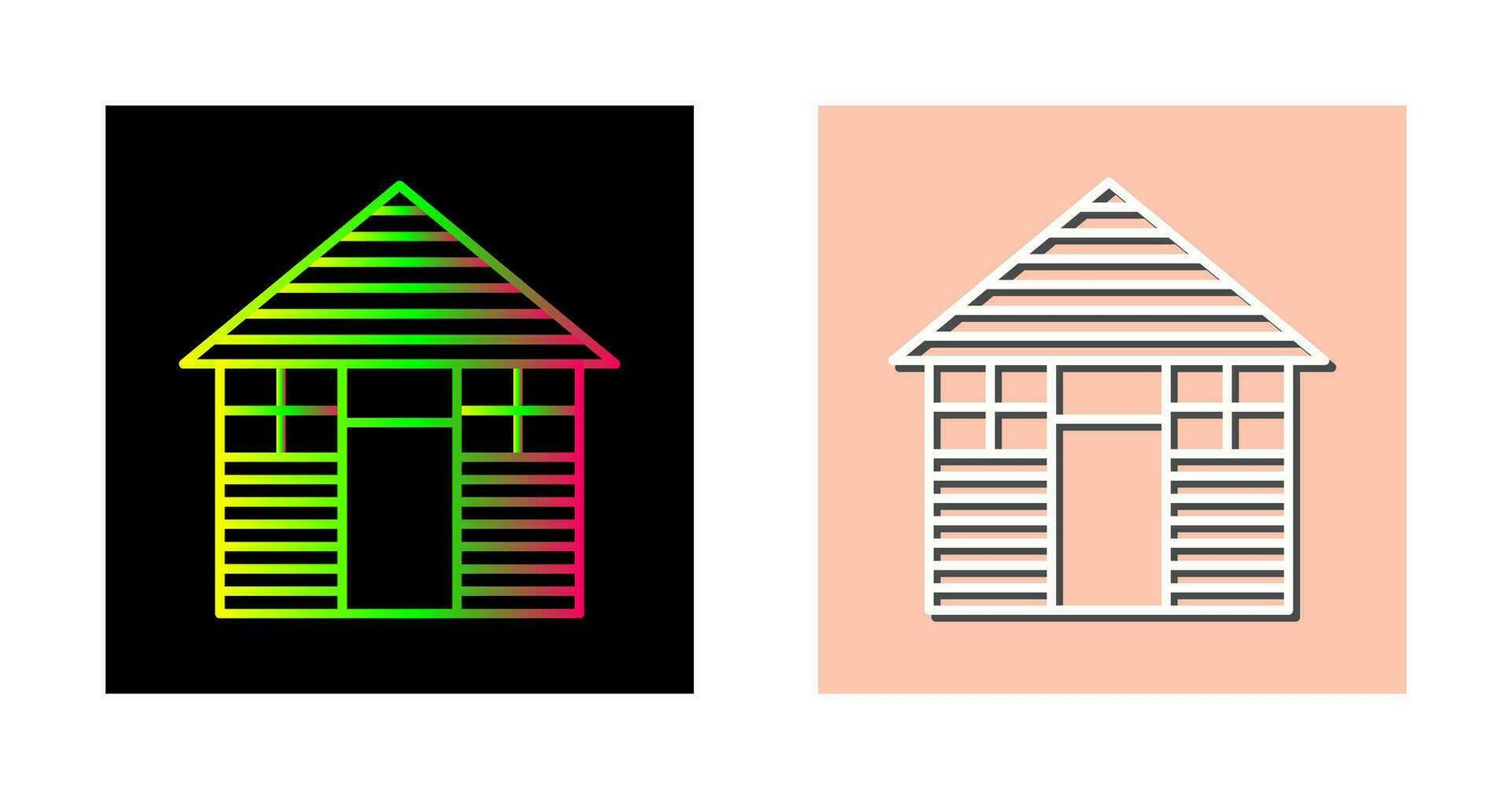 icône de vecteur de cabane en bois