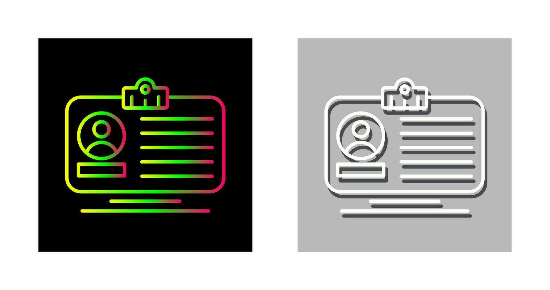 icône de vecteur de carte d'identité