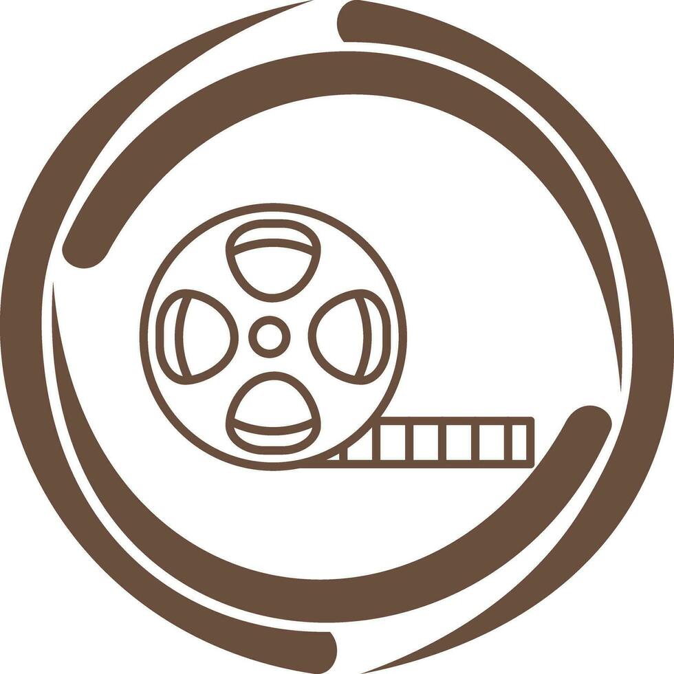 icône de vecteur de bobine de film