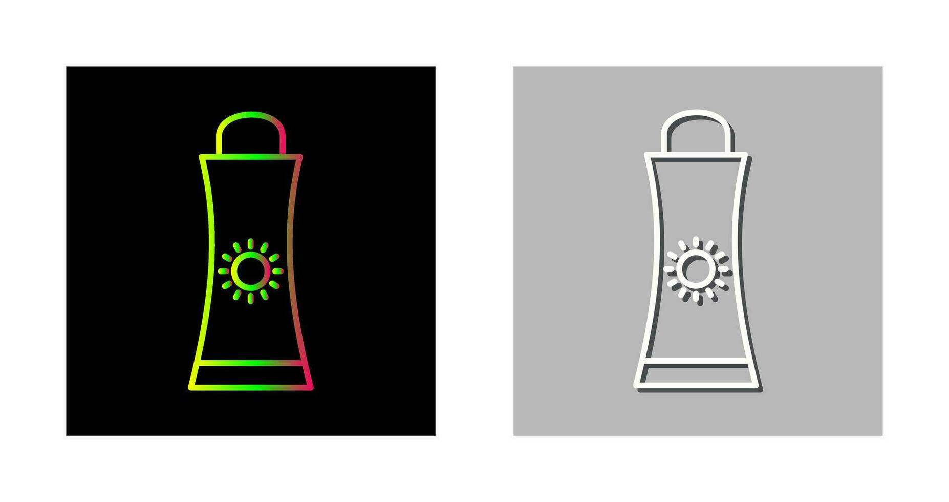 icône de vecteur de crème solaire
