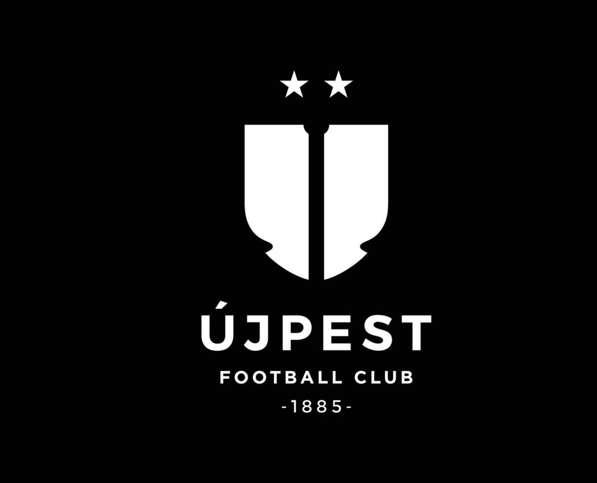 ujpest fc club symbole logo blanc Grèce ligue Football abstrait conception vecteur illustration avec noir Contexte