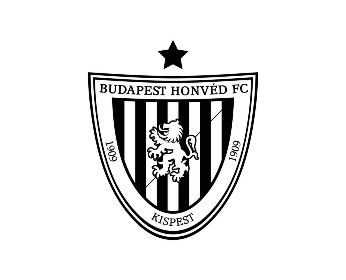 Budapest Honvé fc club logo symbole noir Hongrie ligue Football abstrait conception vecteur illustration
