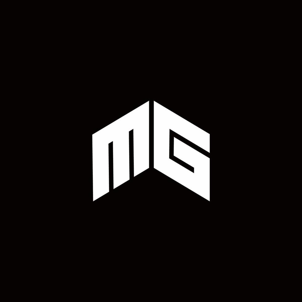modèle de conception moderne monogramme logo mg vecteur