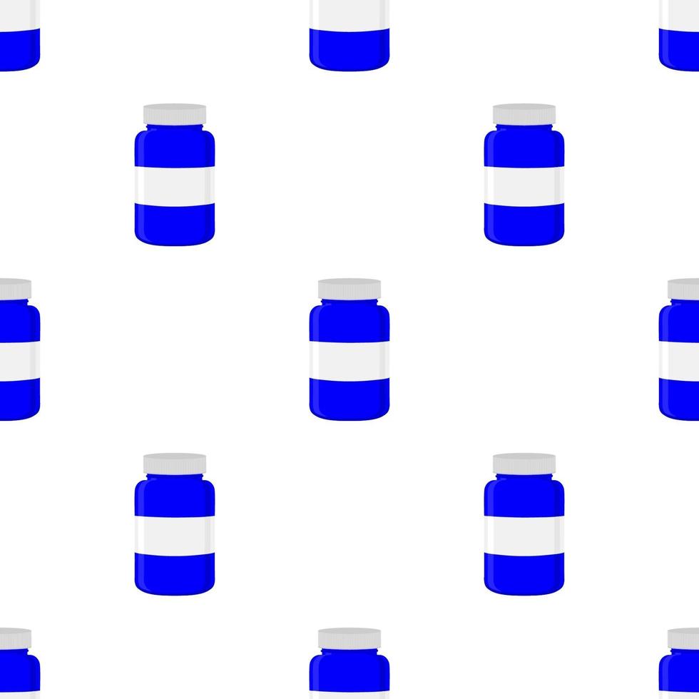 grand ensemble coloré différents types de pilules à l'intérieur d'un pot fermé vecteur