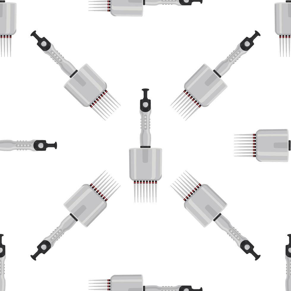 pipette médicale sans couture, compte-gouttes pour laboratoire sur fond blanc vecteur